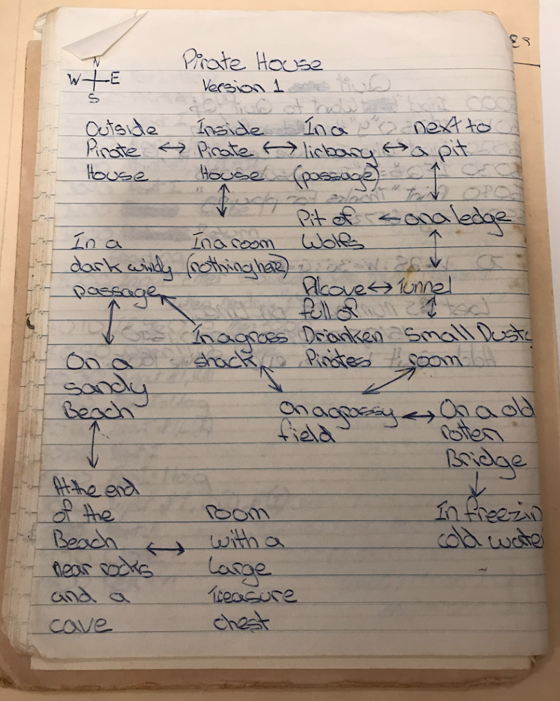 Original Pirate House map circa 1983