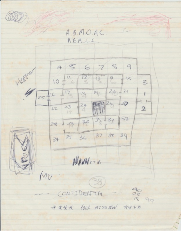Space Station Lyra hand drawn map