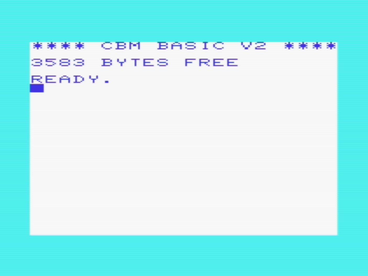 VIC 20 boot screen